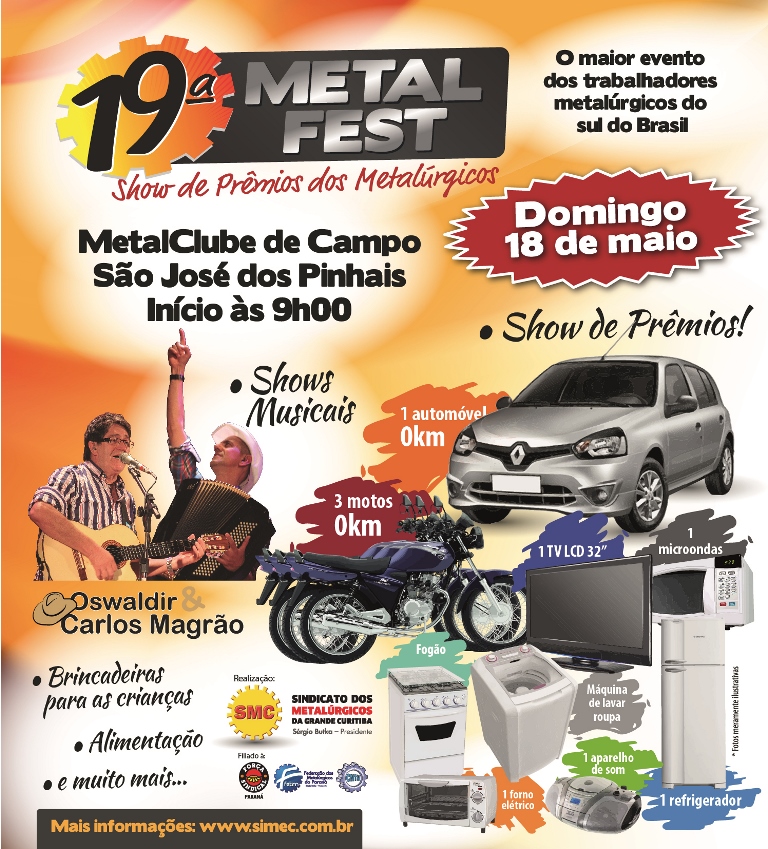 19º Metalfest: confira mais informações sobre a festa da família metalúrgica